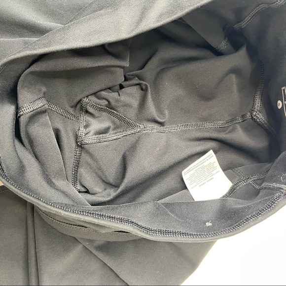 Nike Dri Fit Crop Back Mesh leather trim Leggings - Picture 10 of 12